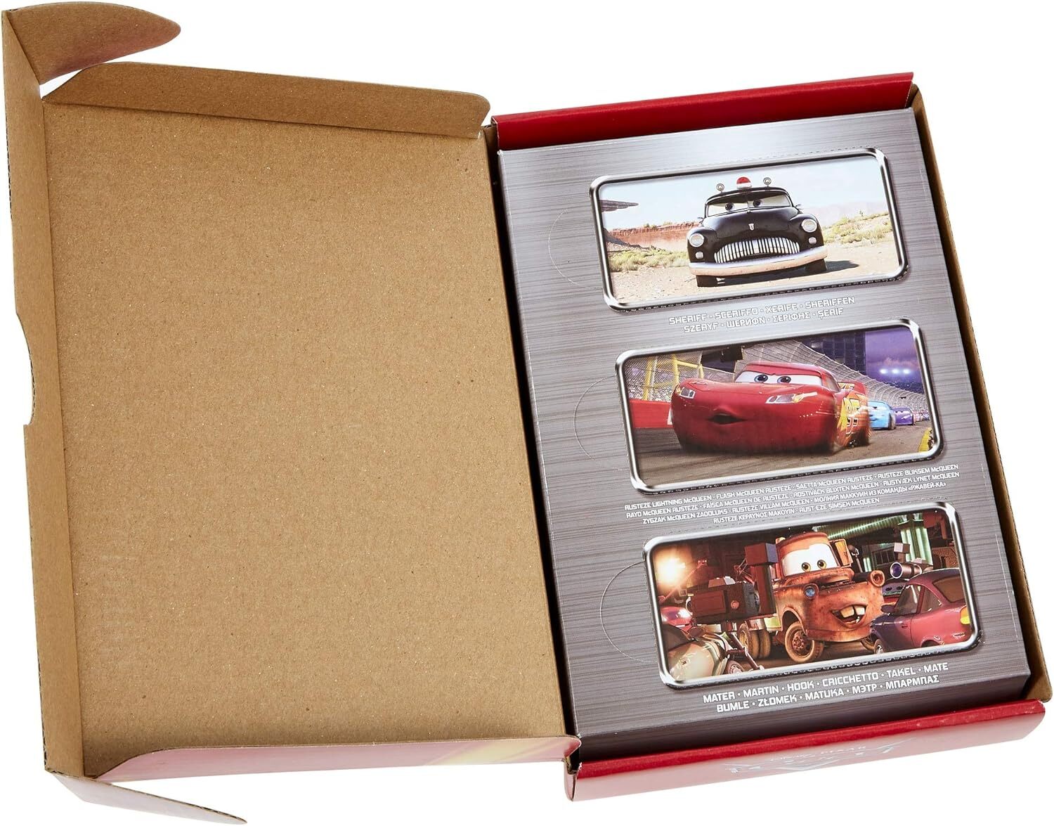 Mattel custom Disney and Pixar Toys, Radiator Springs 3-Pack of Die-cast Toy Cars Trucks with Lightning McQueen, Mater & Sheriff