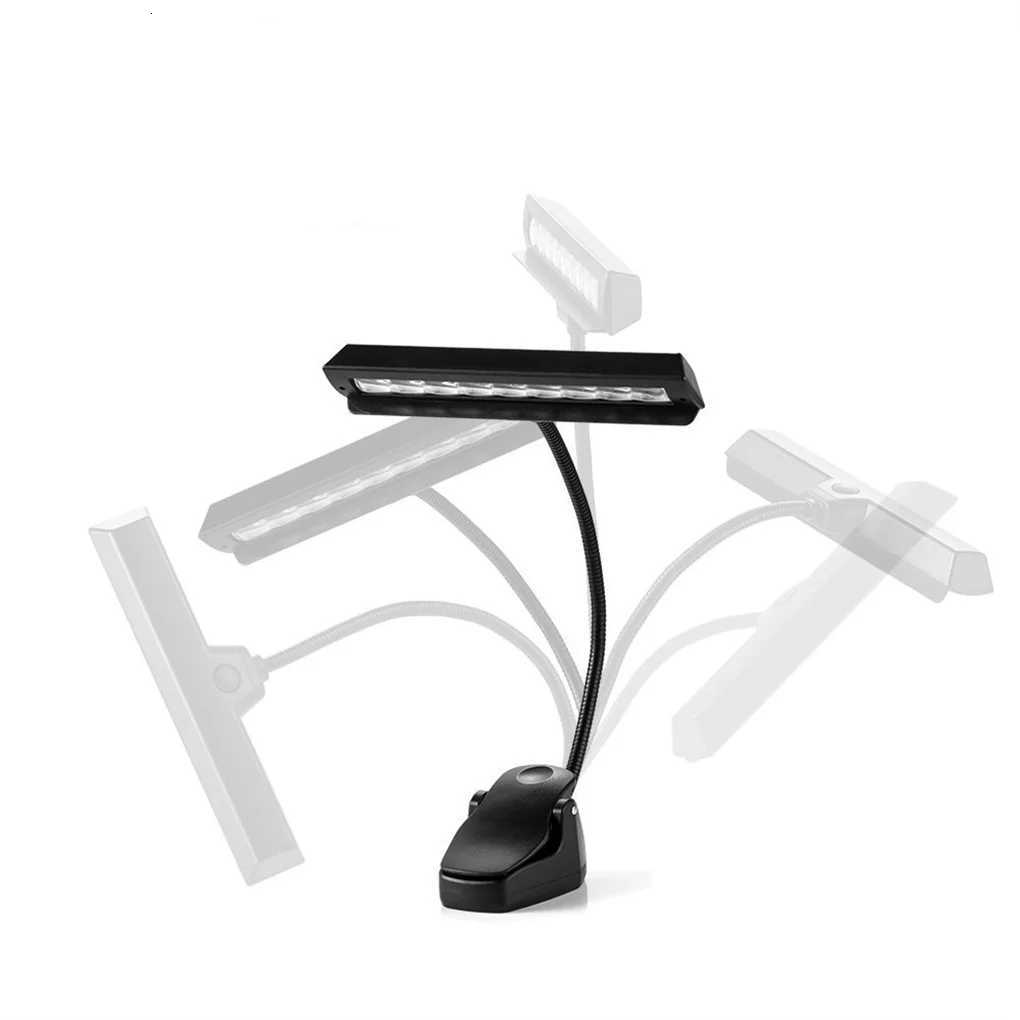 LED Music Stand Light Book Reading Lamp with Flexible Neck Lighting Kit Piano Players Musician Present Supplies M251120