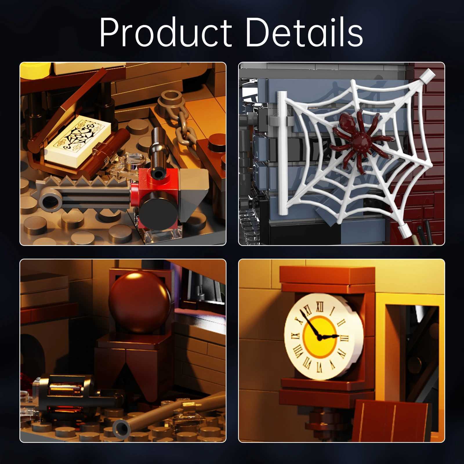 Evil Dead Haunted House Building Blocks Set Scary Palace Horror Decor Architecture Model Kit Halloween Gift for Kids Boy Girl W251120