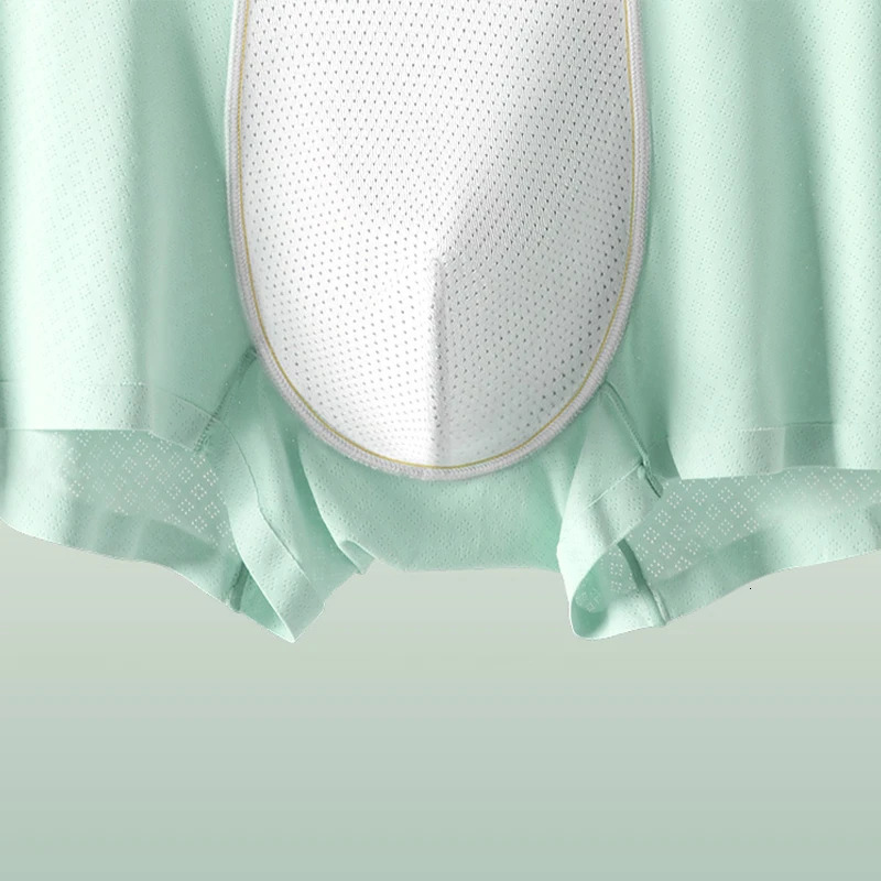 MiiOW 3Pcs Cool Ice Silk Mens Boxing 7A Antibacterial Mesh crotch Underwear Seamless Breathable 250417