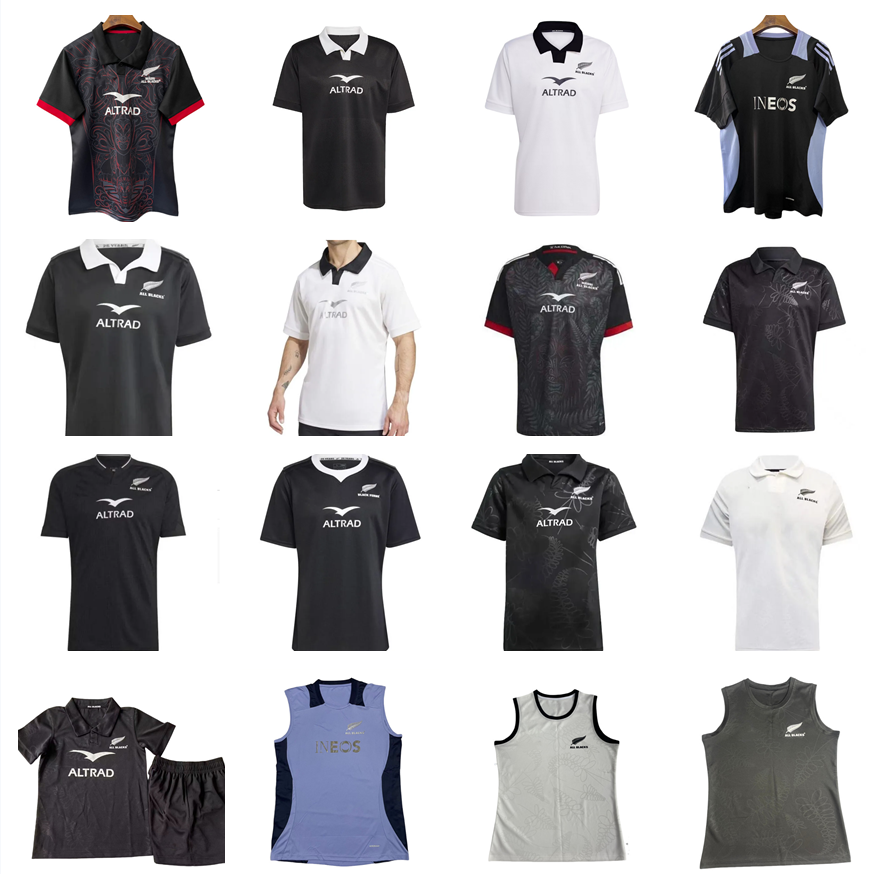 2025 2026 2027 WORLD CUP BLACKS Rugby Jerseys Black New jersey Zealand Fashion Sevens 23 24 25 26 27 All SUPER Rugby Vest Shirt POLO Maillot Camiseta Maglia kids kits