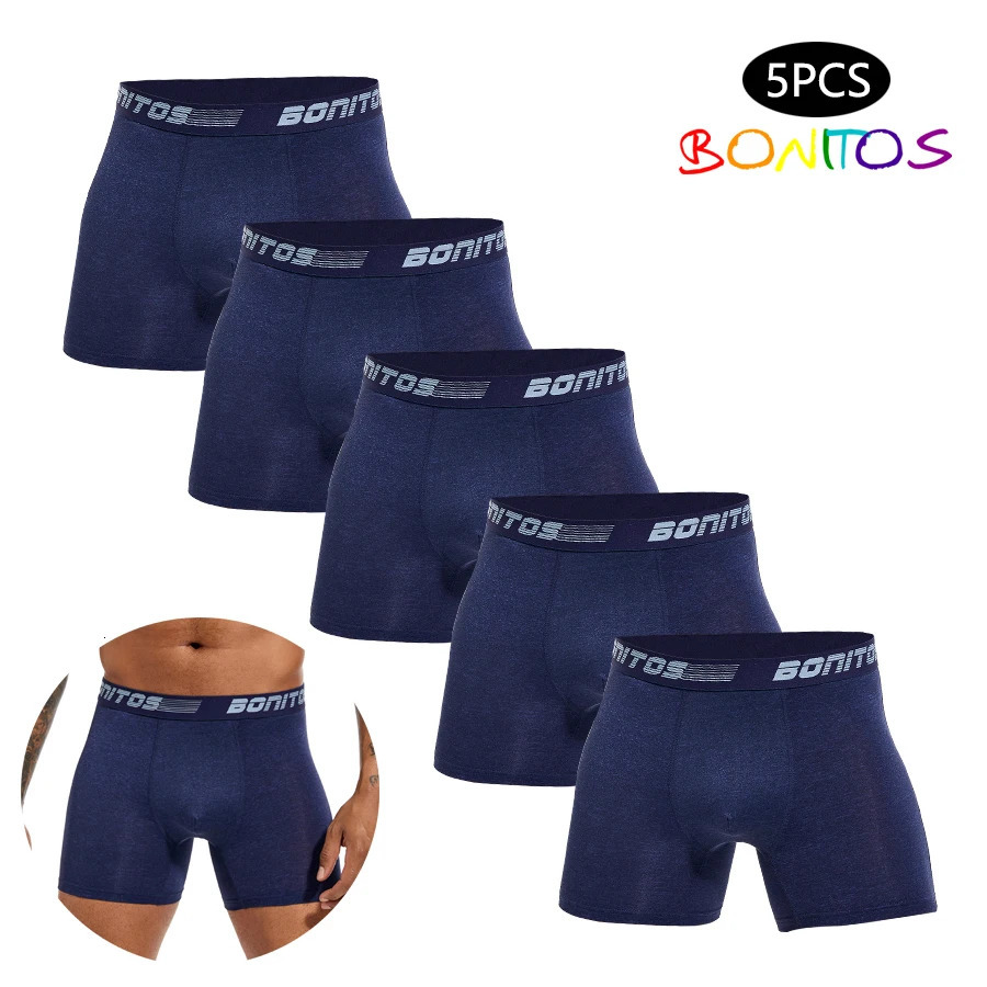5 pieces of boxer mens underwear breathable shorts polyester highquality luggage 250417