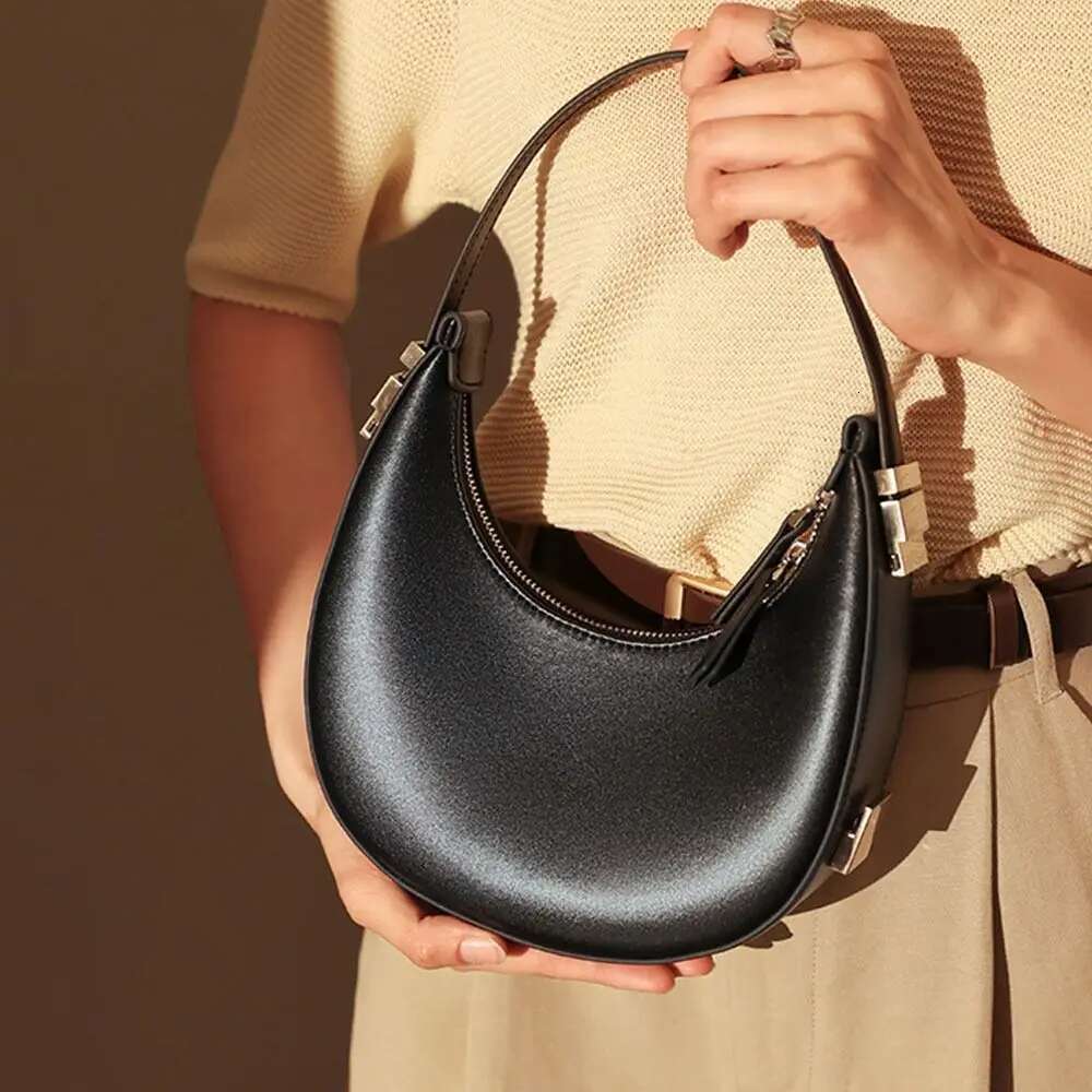 Creative Half Moon Bag Minimalist Style PU Leather Women S Shoulder High End Armpit Handbag Fashion Tote Bags Purse Bag