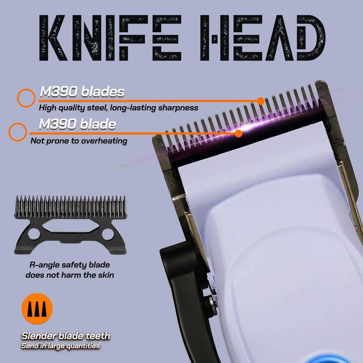 JUCAI MINICANDY 7200RPM Brushless Motor Professional Hair Clipper Noiseless Blade Purple Trimmer Shaver for Man Barber ShopT251120