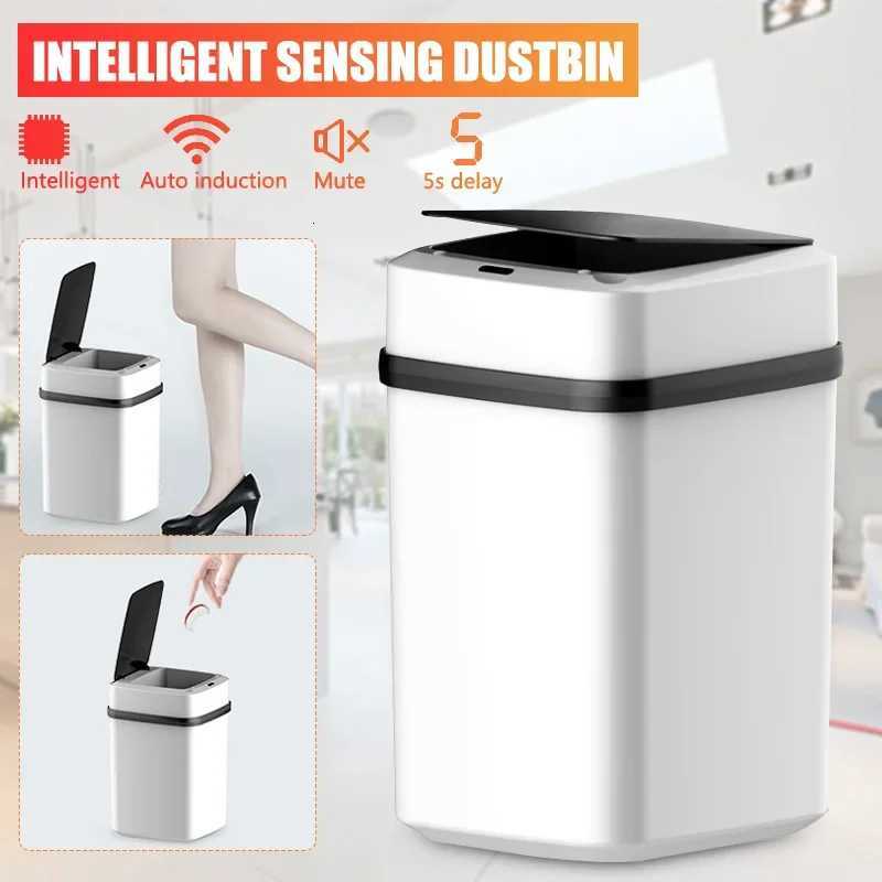 10L Smart Induction Trash Can Wireless Sensor Dustbin Automatic Trash Bin Home Intelligent Electric Garbage for Kitchen Bathroom C251120