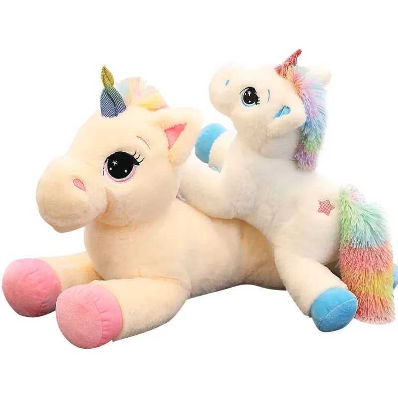 Rainbow Unicorn Plush Toy 16/24/32 Inch Soft Stuffed Animal Perfect Gift For Christmas Or Birthday G251120