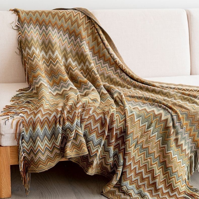 Nordic high-end nap blanket decorative blanket knitted blanket office bohemian blanket sofa blanket sofa cover blanket 220613