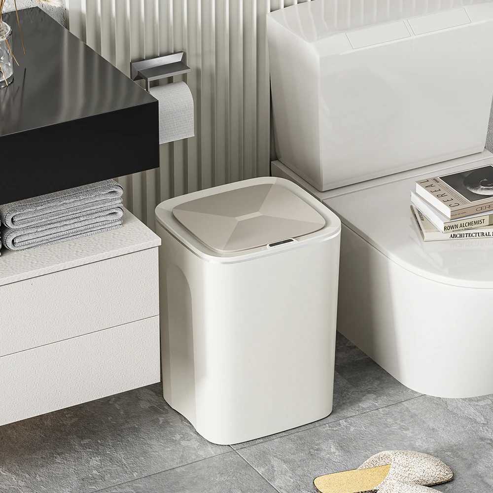 Smart Induction Trash Can Automatic 16L Touchless Kitchen Bathroom Waterproof USB Rechargeable Sensor Bin Home Office Bedroo C251120