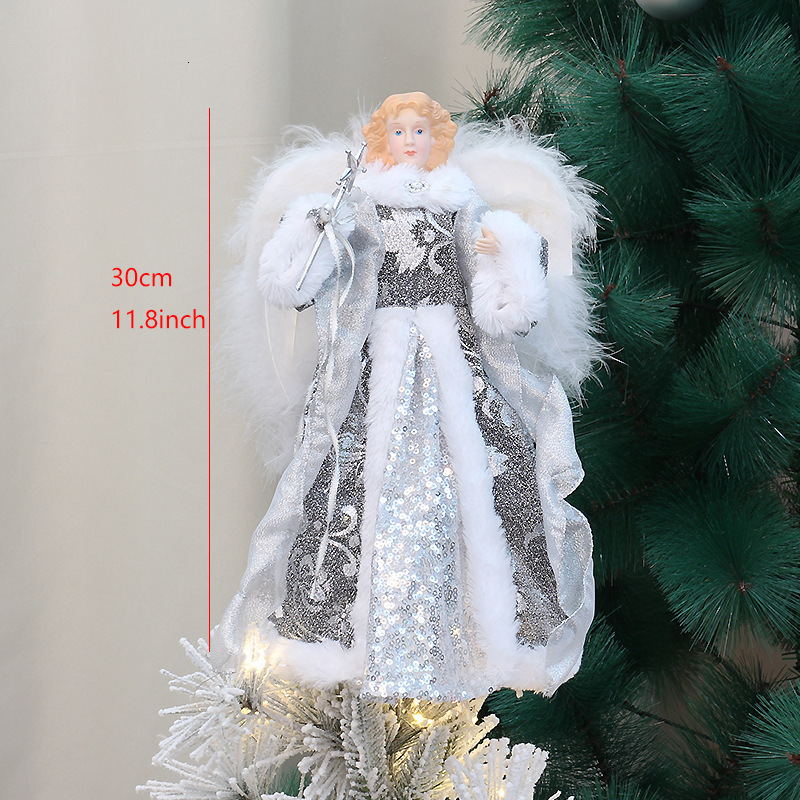Christmas Decorations Angel Ornaments For Christmas Tree Top Gold Angel Christmas Tree Topper Gold Christmas Decors For Garden Yard Cafe Desk Decor 23