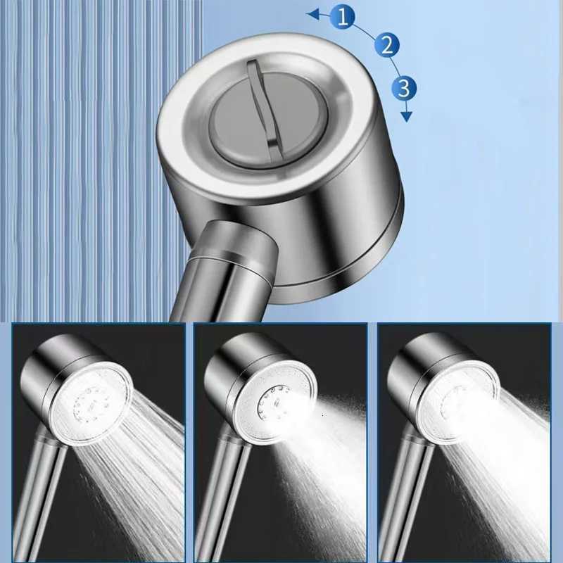 304 Stainless Steel Shower Nozzle Filter Booster Large Water Volume Handheld Household Universal Shower Head SetM251120