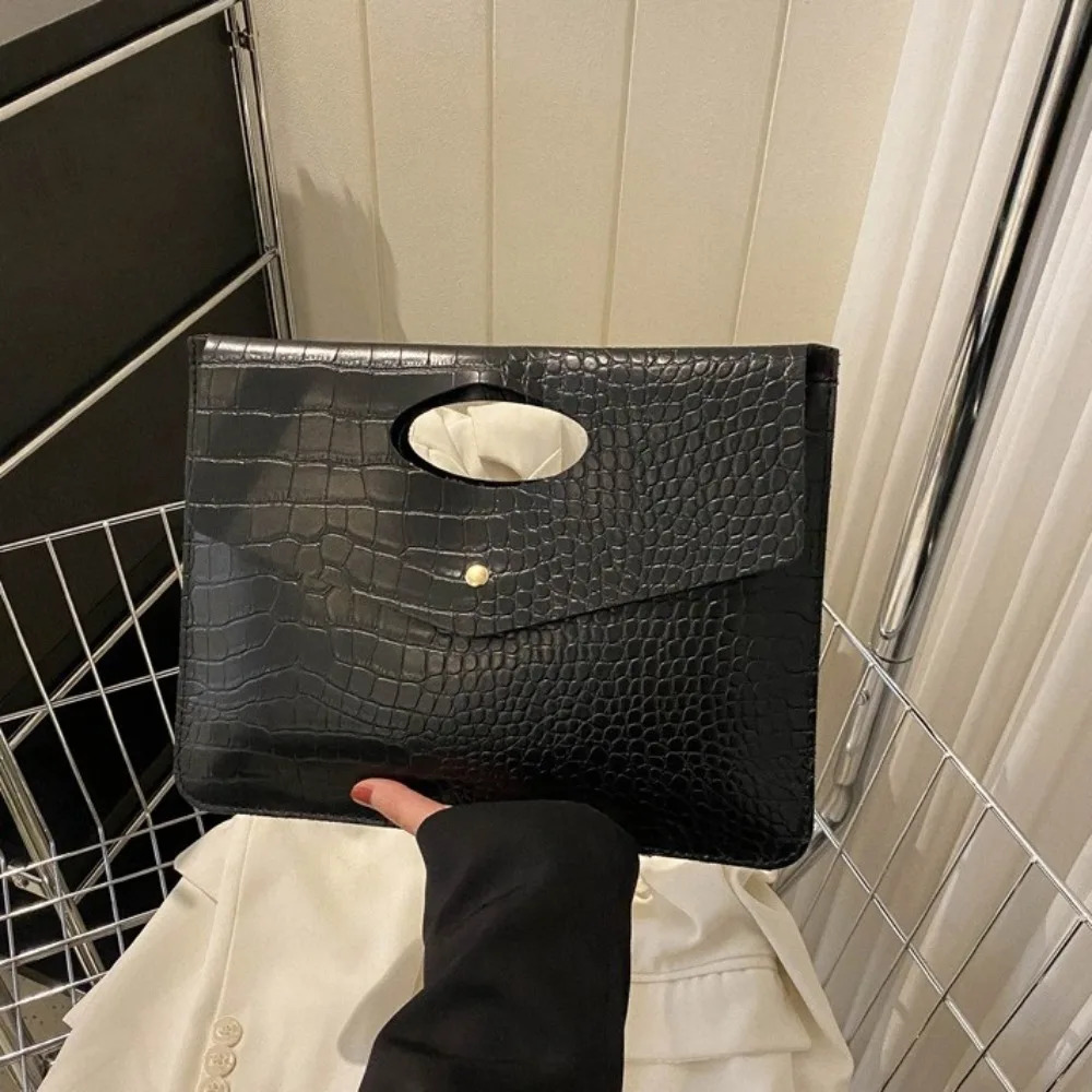 Portable Pu Leather Envelope Night Bag Function Korean Womens Clutch Bag Solid Color Large Capacity Handheld Bag 250418
