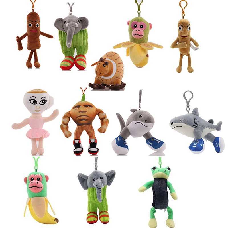 13-20cm Tralalelo Tralala Plush Pendant Keychain Tungtungtung Italian Brainrot Tung Sahur Shark Plush Soft Toy Gift G251120