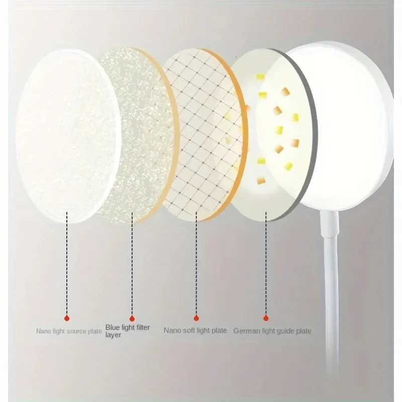 Eye Protection LED White Folding Table Lamp Bedroom Bedside Study Reading Eye Care Night Light USB Plug-in Dimmable M251120