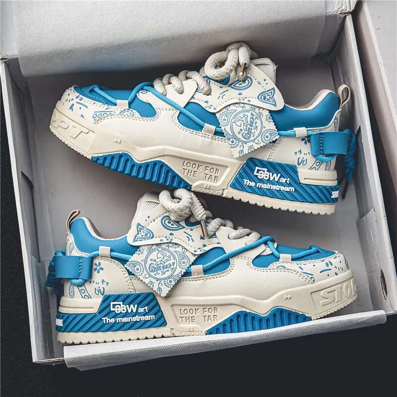INS Mens Running Breathable Skateboard Shoes Chunky Comfortable Casual Sneakers Men Tenis Mascuo Footwear Male