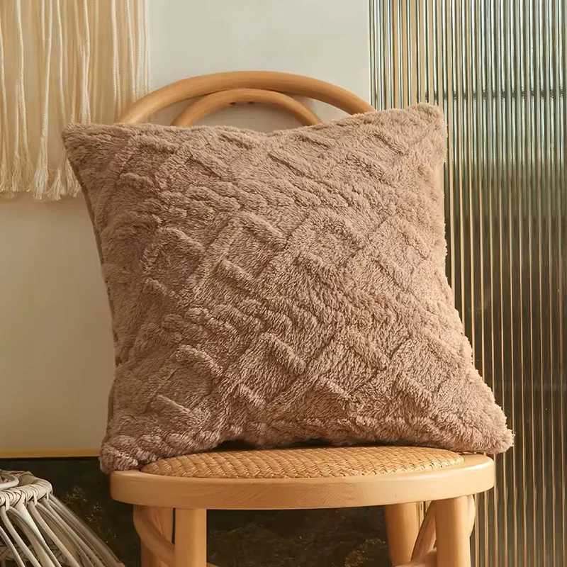 Pillow Case Plush Cushion Cover Geometric Sofa Cover for Living Room Sofa 45x45cm Decorative Home Decor case C251120