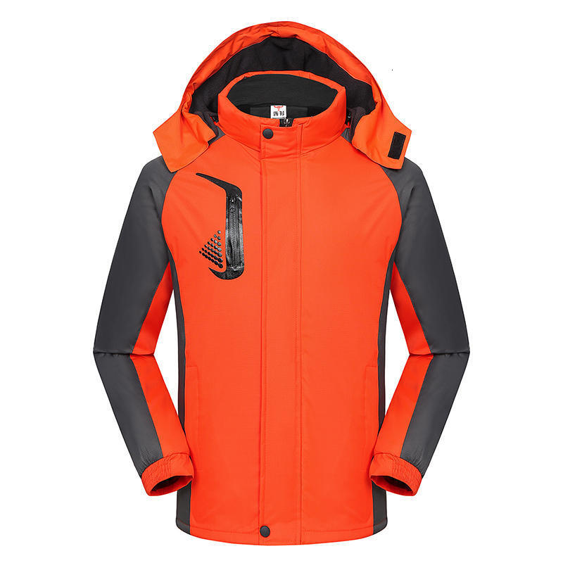 Fleece-Lined Thickened Integrated Jacket Fleece-Lined Waterproof Outdoor Hiking Workwear Jacket for mmen and women free shipping