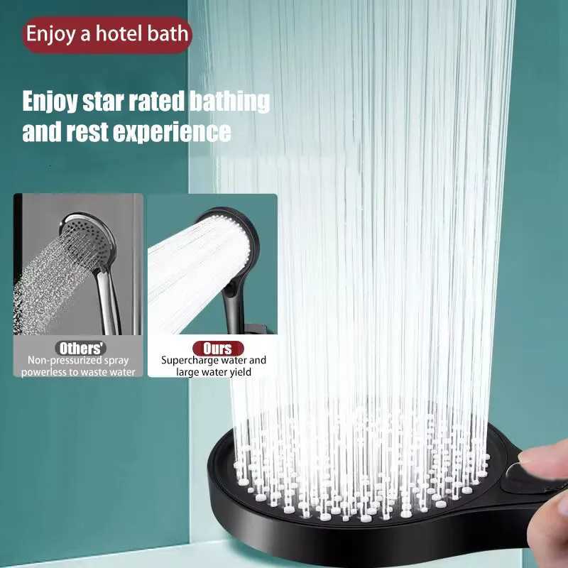 Large screen showerhead 3-speed mode portable shower accessories showers for bathroom items knobs full heads set partsM251120