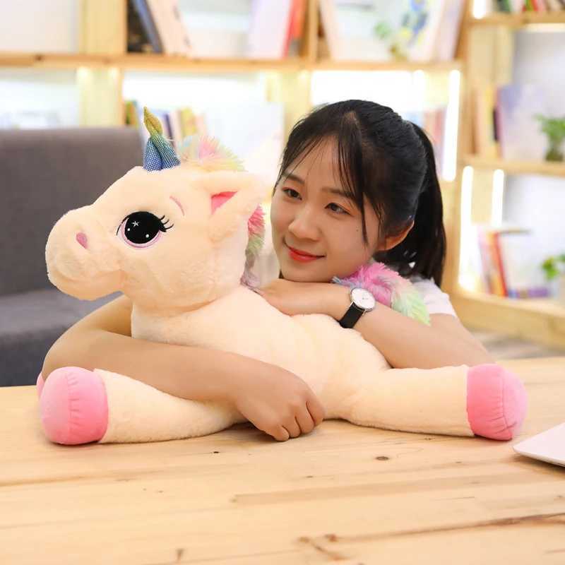 Rainbow Unicorn Plush Toy 16/24/32 Inch Soft Stuffed Animal Perfect Gift For Christmas Or Birthday G251120