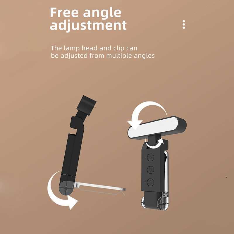 Clip On Reading Light USB Rechargeable LED Book Light Portable Night Light For Books Bedside Desk Gift For Readers Students Kids M251120