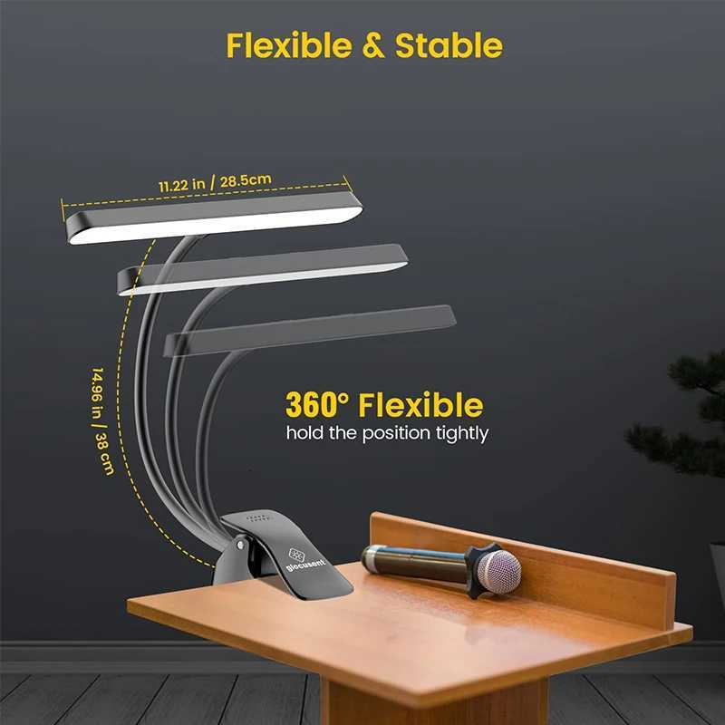 NV 57 LED Super Bright Music Stand Light Eye Caring Clip-on Piano Light USB-C Rechargeable Dimmable Music Sheet Piano Light Lamp M251120