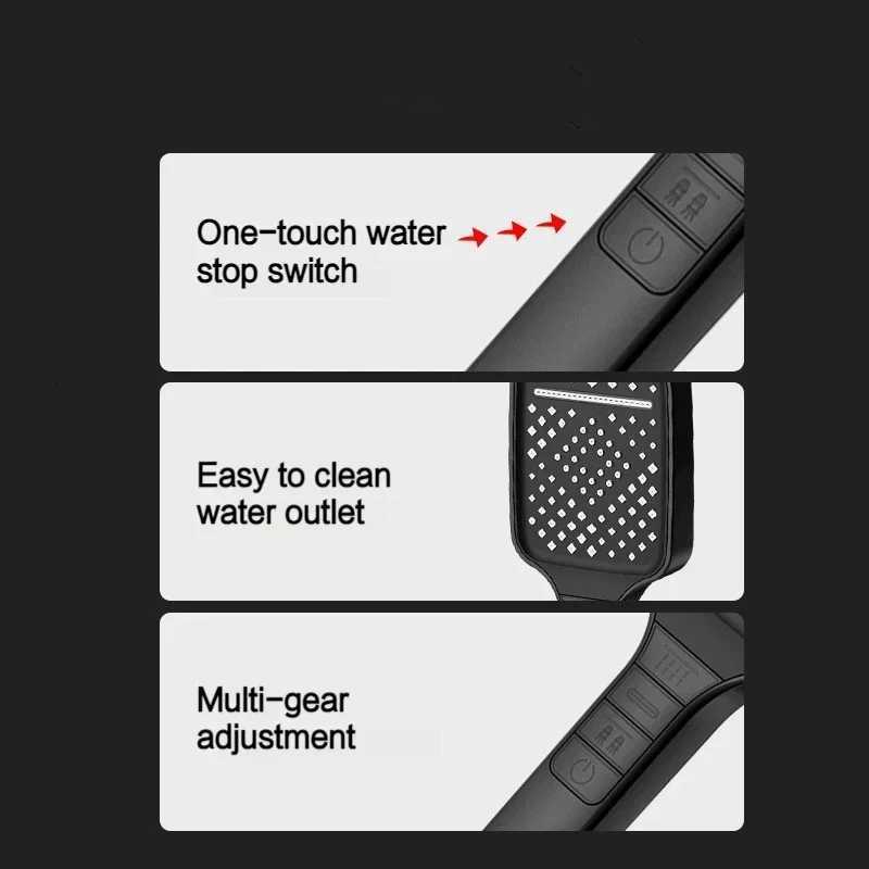 7 Modes Large Shower Head Adjustable One Key Stop Bathroom High-pressure Water-saving Shower Mixer Nozzles Bathroom AccessoriesM251120