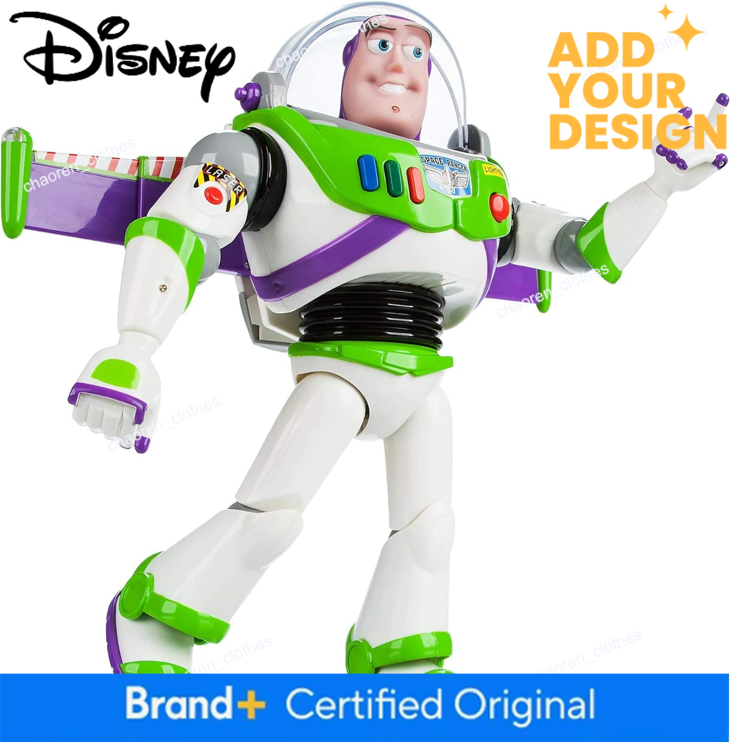 Disney custom Store Official Buzz Lightyear Interactive Talking Action Figure from Toy Story, Features 10+ English Phrases, Interacts with Other Figur