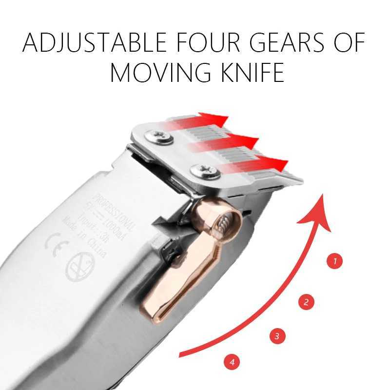 Kemei KM1986 Professional Hair Trimmer Mens Hair Clipper Cordless Electric USB Charging LCD Display Barber Hair Cutting MachineT251120