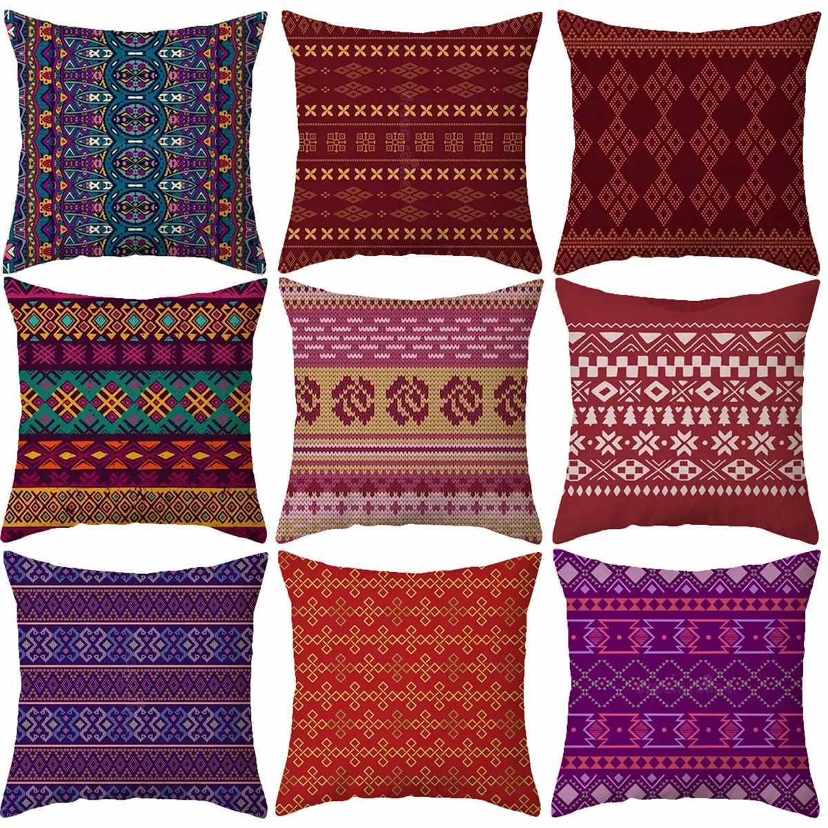 Pillow Case Nordic ical stripes throw covers with digital printing of short plush fabric Car-shaped sofa cushion Home decor C251120