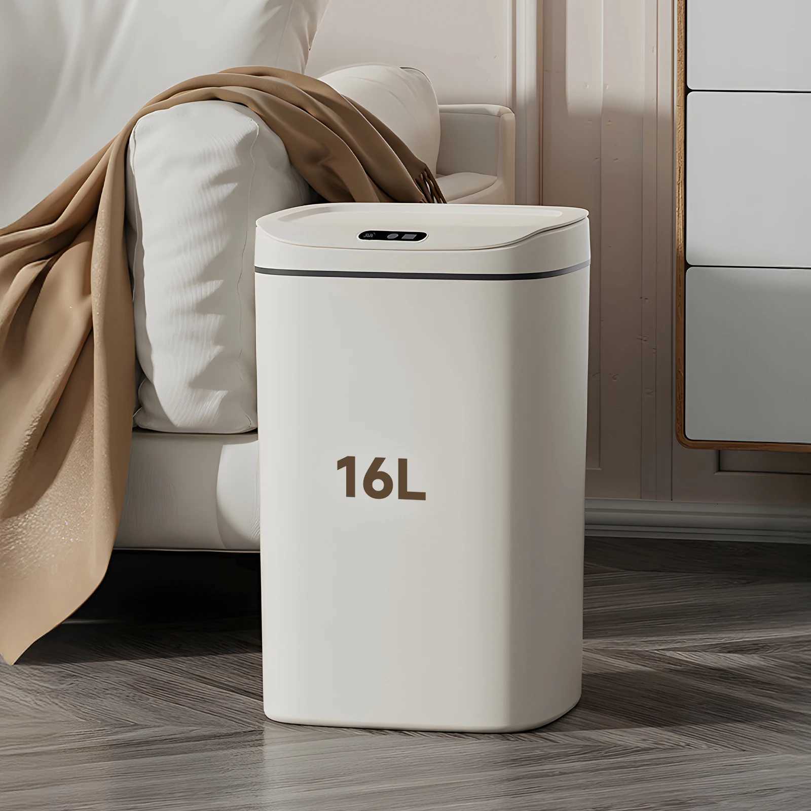 1PC Smart Detector Trash Can Touchless Wastebasket Auto On/Off Sealed With Lid For Odor Prevention Silent Shutoff Multiple C251120