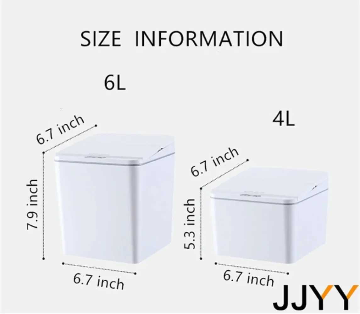 4L/6L Intelligent Sensor Organizer Desktop Contactless Auto Open Trash Can for Car Office Home C251120