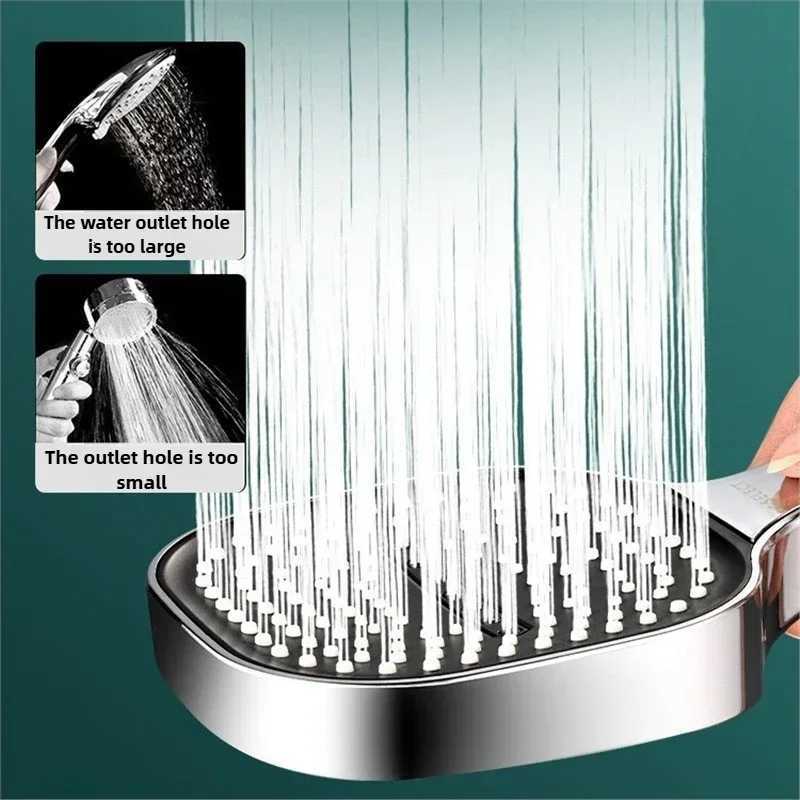 Large Panel Shower Head 3 Modes Adjustable High Pressure Water Massage Shower Head Water Saving Bathroom AccessoriesM251120