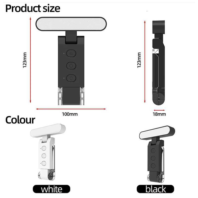 Clip On Reading Light USB Rechargeable LED Book Light Portable Night Light For Books Bedside Desk Gift For Readers Students Kids M251120