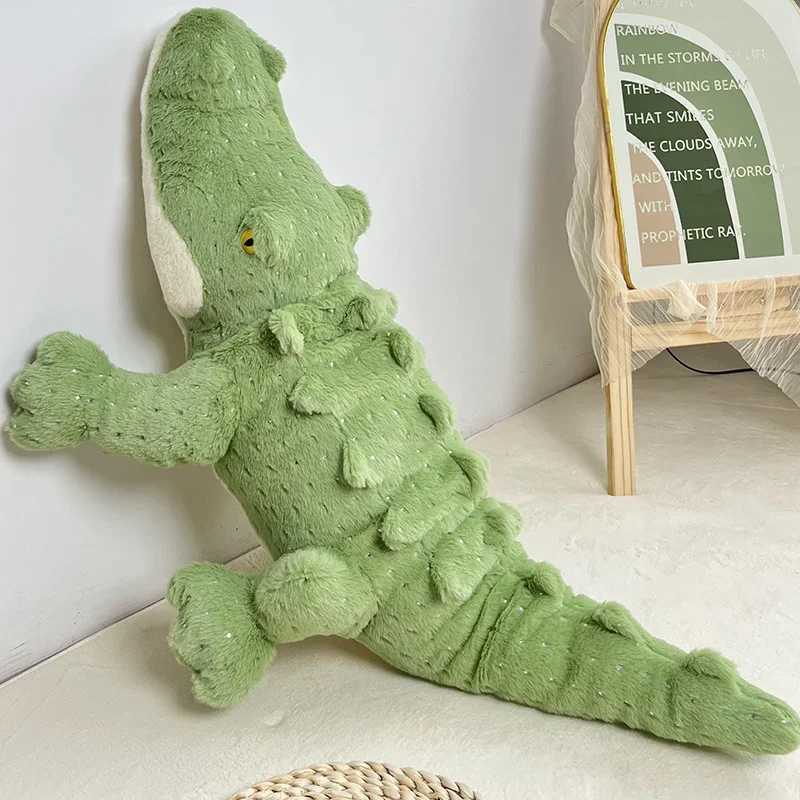 Soft Crocodile Plush Toy Fluffy Full Stuffed Animal Pillow Doll Jungle Green Giant Alligator Sofa Cushion Birthday plush Gift G251120