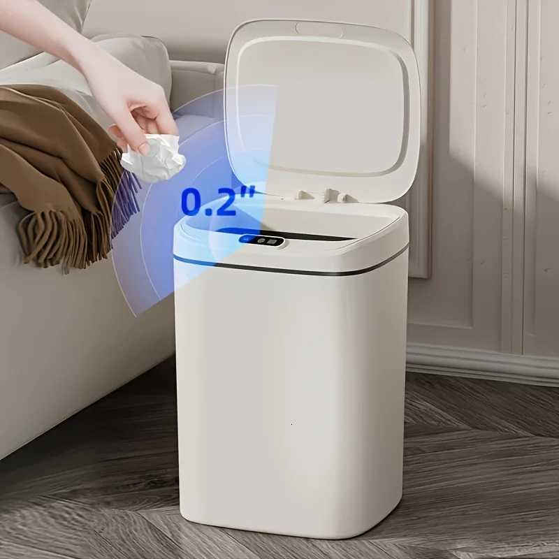 369Gal Smart Trash Can w/Motion Sensor Battery-Powered Anti-Fingerprint Quiet Cover - for Kitchen Office Bathroom C251120