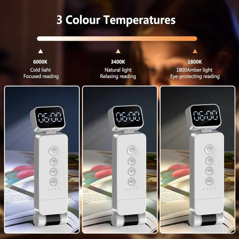 Portable Book Light LED Time 3-Color Lighting Mode Rechargeable Reading Lights Book Lamp Bedroom Night Light Reading Read Lamp M251120