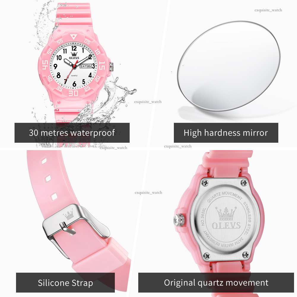 OLEVS Designer Men's Silicone Strap Digital Dial Youth Watch Quartz Waterproof Middle School Student Watch Luxury Watch Free Delivery Wholesale