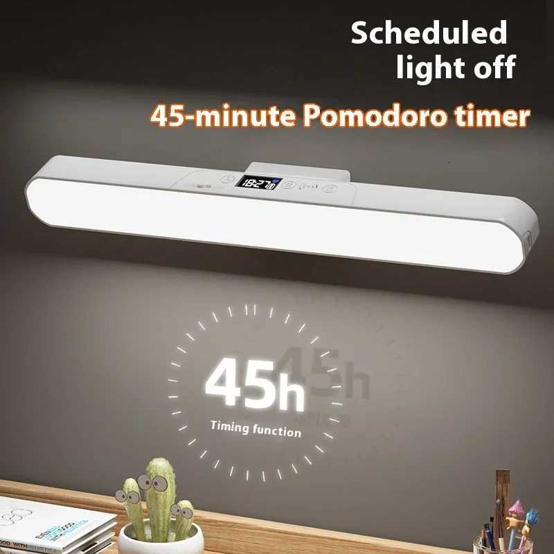 2026 Desk Lamp Eye Study Dormitory Reading Lamp LED Power Display Clock Timer Magnetic Cool Lamp M251120