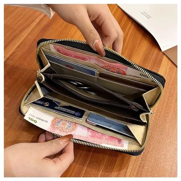 2025 Korean Long Wallet for Women Large Capacity Multi Card Slots wallet Single Zipper Slim Minimalist RFID Blocking PurseW251120