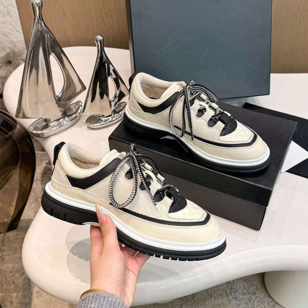 Sneakers Sewing Sports Natural Cow Suede Flats Leisure Round Toe Designer Shoes atillas De Mujer Women Genuine Leather 01
