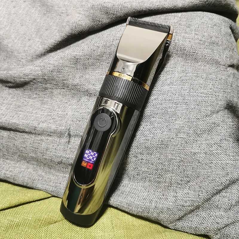Professional Hair Clipper Rechargeable Electric Trimmer For Men Beard Kids Barber Cutting Machine Haircut LED Screen WaterproofT251120
