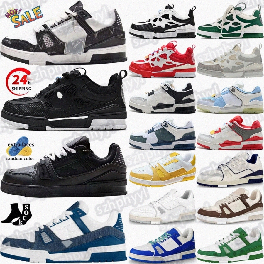 shoes designer skate sneaker Trainer sneakers mens shoe Black White Marine Beige Denim Blue Red men Triple Embossed GreenSD5b#