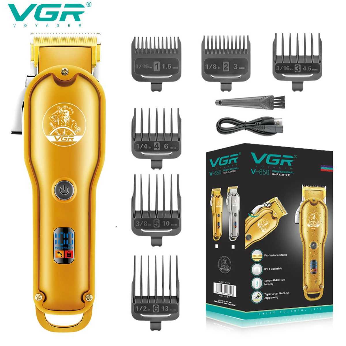 VGR 650 barber hair cut machine professional cordless electric trimmer rechargeable hair clipper for menT251120