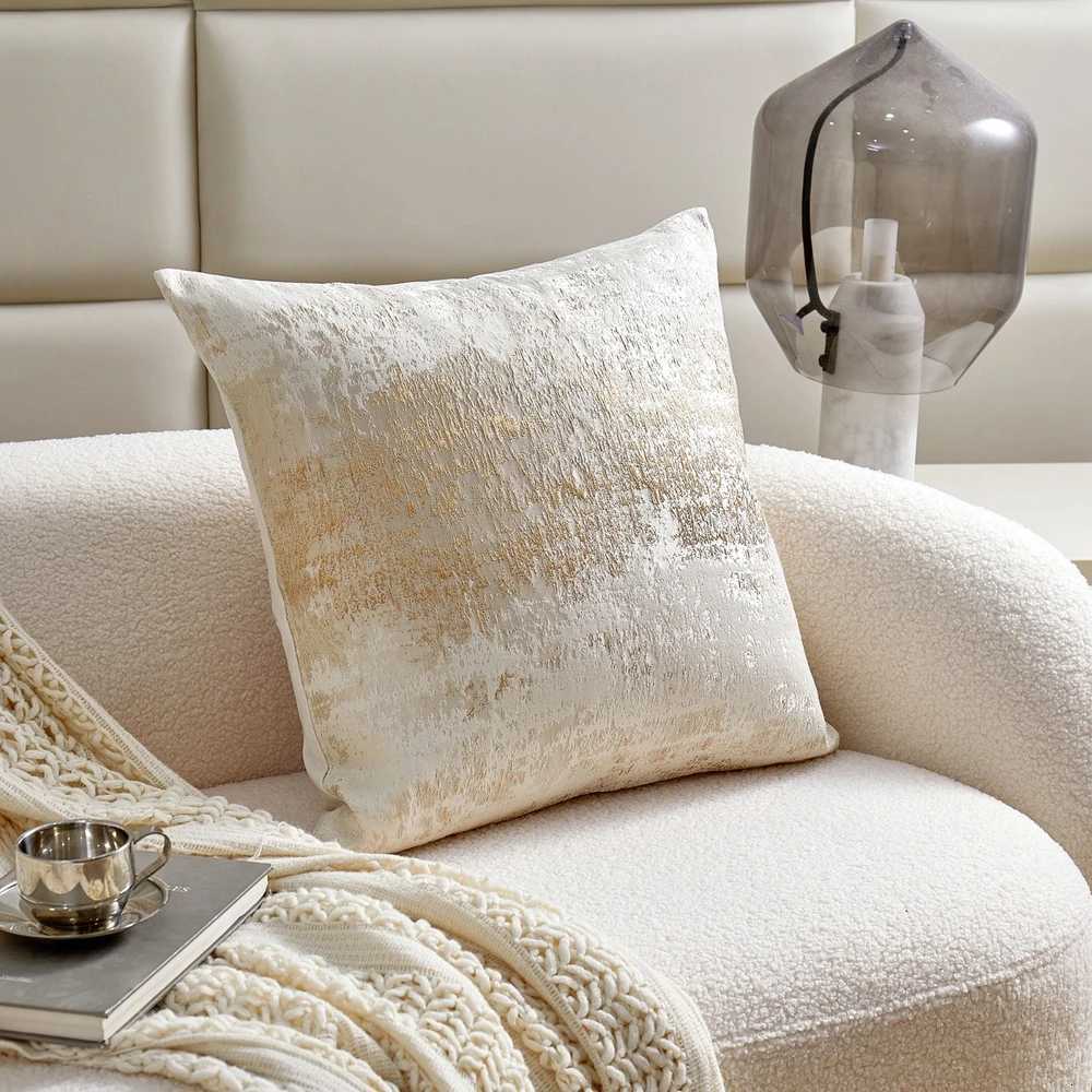 Pillow Case 24x24 22x22 inches Luxury Jacquard Navy Blue Gold Cream Gold Black Gold Splash Cushion Cover Shiny Throw Cover C251120