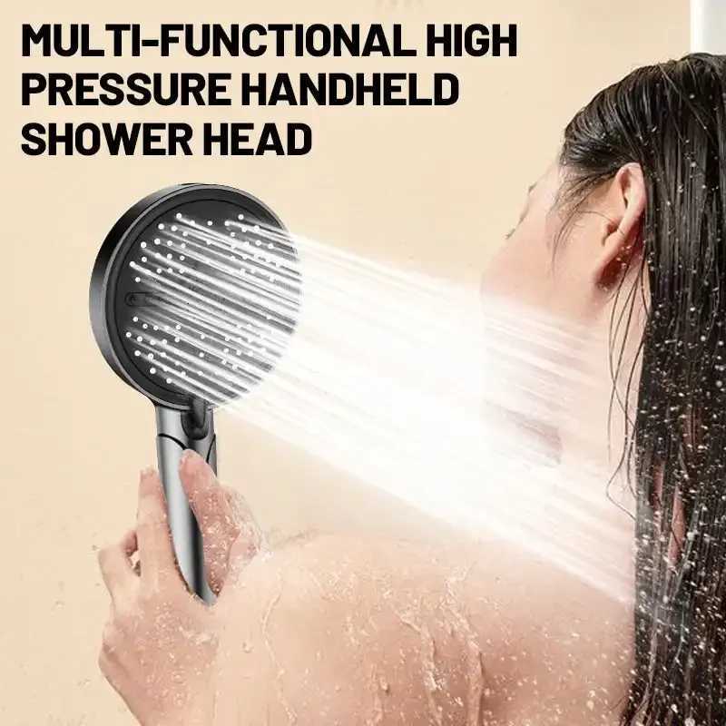 Multi-Functional High Pressure Handheld Shower Head with 5 Spray Modes Water Heater Filter Large Panel Shower NozzleM251120