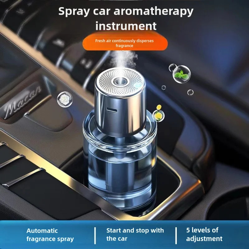 Car aroma machine ornament spray smart fragrance instrument automatic humidifier perfume balm air long-lasting light frag 250418