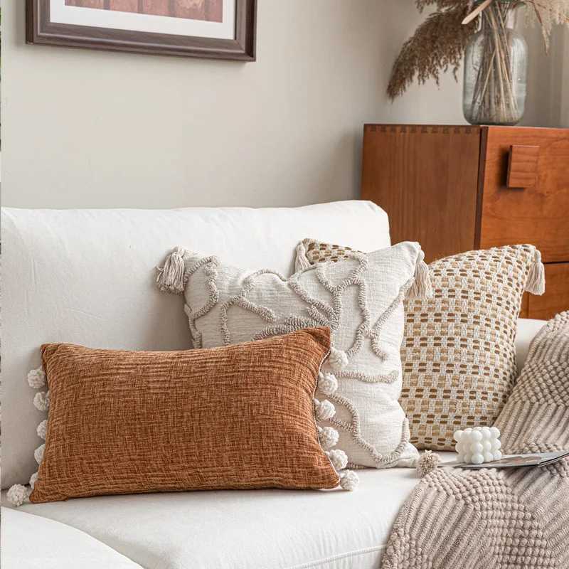 Pillow Case Nordic Orange Sofa Cushion Cover Modern Home Decoration Luxury Cover 45x45cm Ornamental s for Living Room C251120