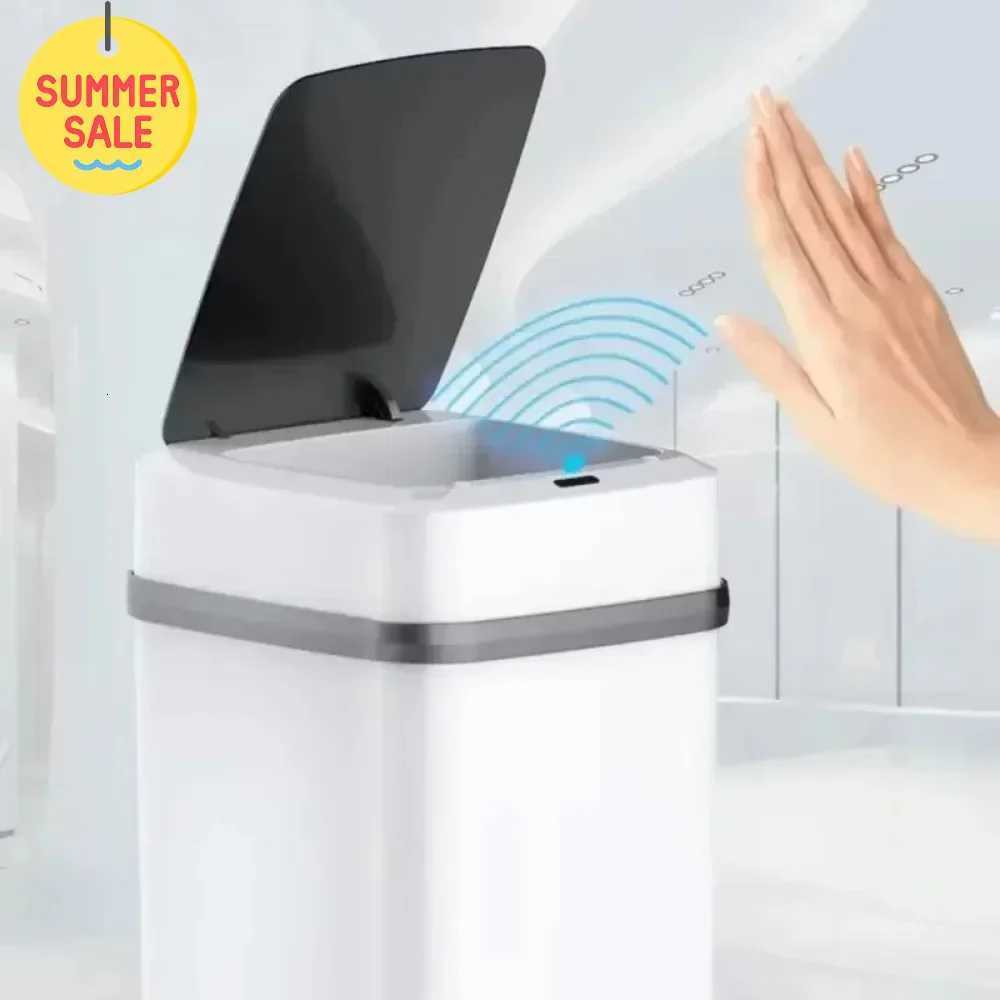 13L household kitchen bathroom living room contactless intelligent sensor open lid garbage can isolate odor C251120
