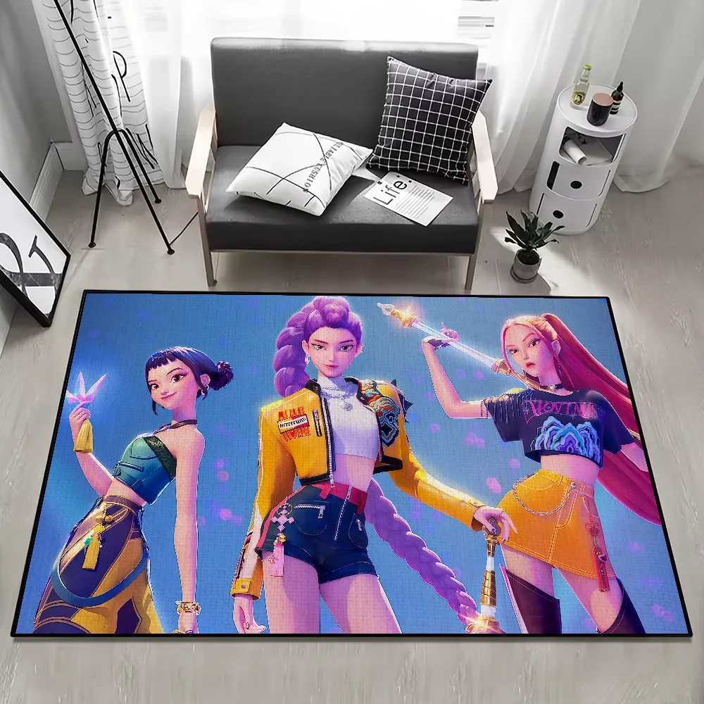 anime cool art k-kpopS d-demon h-hunters small Rug Carpet Home Decor luxury Bedroom Mat Hallway Balcony Entrance Doormat DecorationM251120