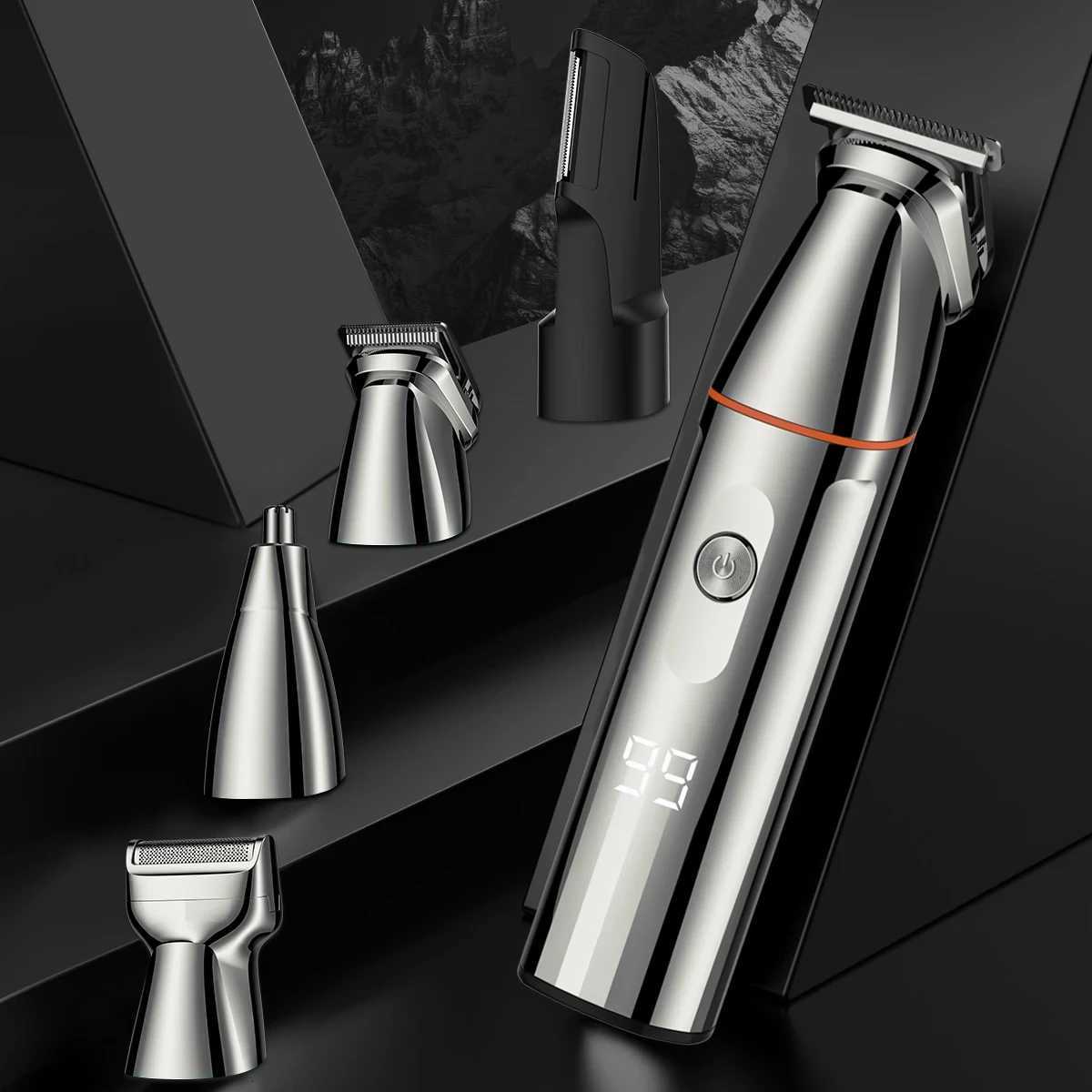 Unicorn5in1 Electric Beard Hair Trimmer For Men Grooming Kit Face Hair Clipper body trimmer Rechargeable nose ear shaver wetdryT251120