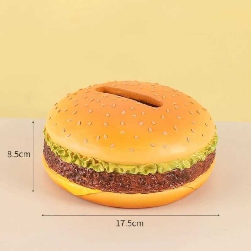 Creative Hamburger Shaped Tissue Box Retro Style Paper Dispenser Large Capacity Living Room Decor Essential Cute Home Accessory C251120